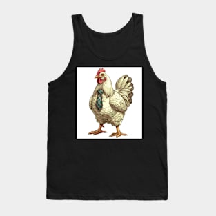 Chicken wearing Tie Tank Top